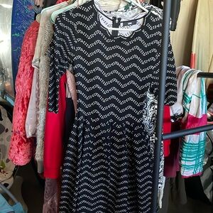 Black And White Skater Dress
